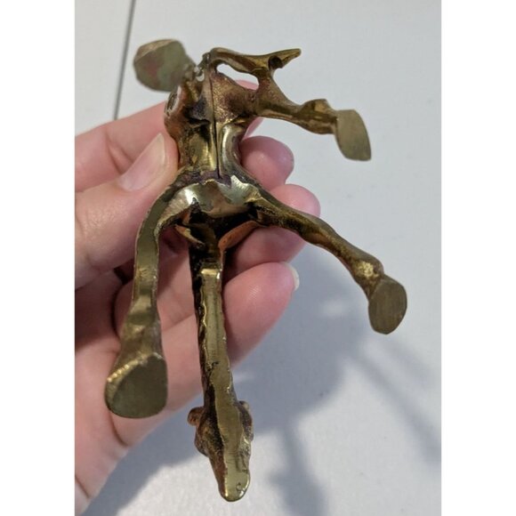 Vintage Brass Giraffe Figurine Baby Animal Statue 4.25" Tall Handcrafted Decorat - Picture 11 of 14